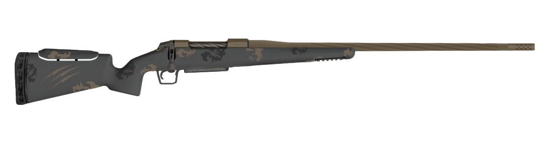 Fierce Twisted Rival 300 Win Mag 24&quot; Barrel Midnight Bronze Midnight Carbon Fibre Stock w/ Radial Muzzle Brake Bolt-Action Rifle