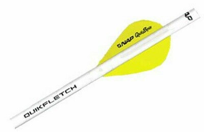 NAP Quikfletch Quikspin 2" Yellow/White (6-Pack)