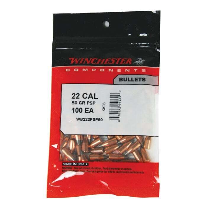 Winchester 22 Cal. 50 Grain PSP (100 Bullets)