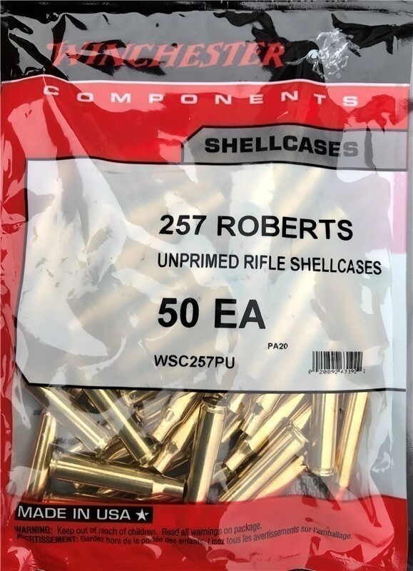 Winchester Unprimed Brass 257 Roberts 50 Count