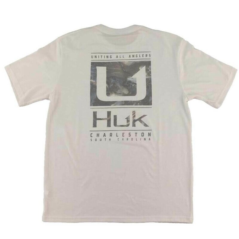 Huk Made Angler Tee, Color: White, Size: M