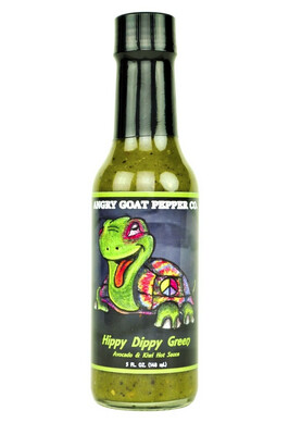 Angry Goat Pepper Co. Hot Sauce Hippy Dippy Green 5 Fl Oz