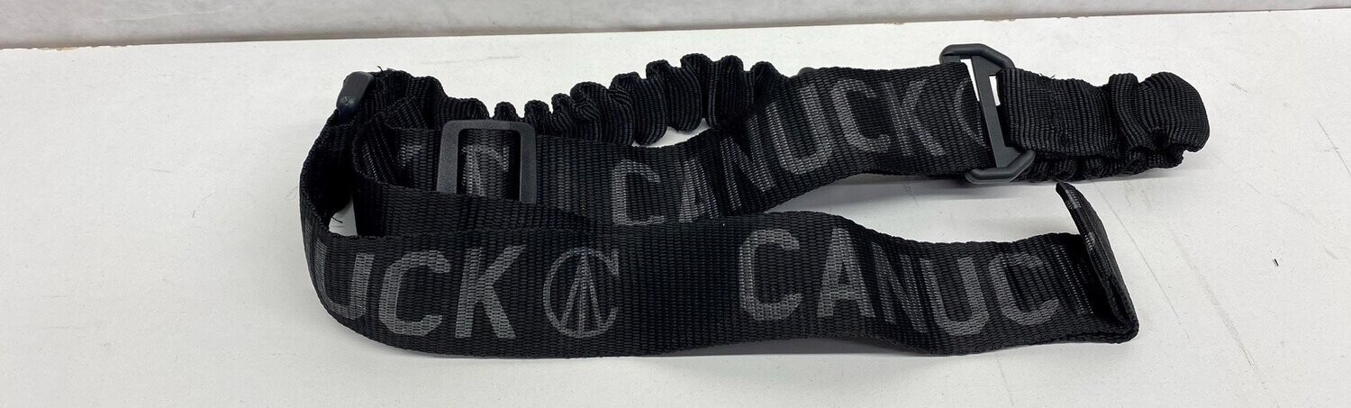 Canuck Single Point Sling, Color: Black/Grey Letters