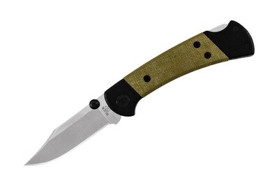 Buck Knives Ranger Sport Pro OD Green Micarta Handle Folding Knife