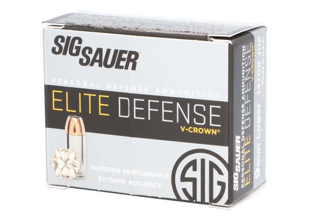 Sig Sauer Elite Defense 9mm 147 Grain JHP (20 Rounds)