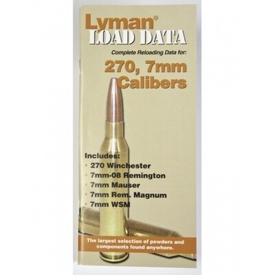Lyman Load Data Complete Reloading Data 270 7mm Calibers
