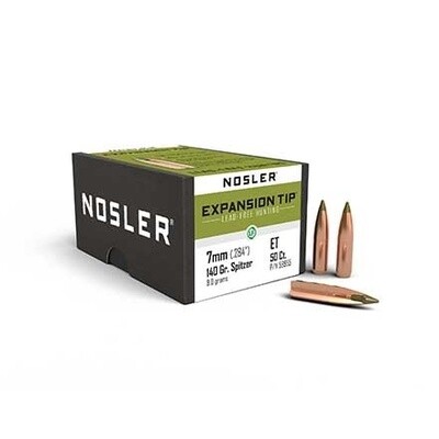 Nosler Expansion Tip 7mm 140 Grain .284 Spitzer (50 Count)