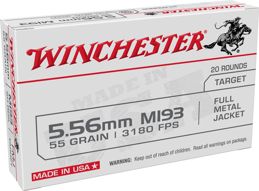 Winchester 5.56mm 55 Grain FMJ (20 Rounds)