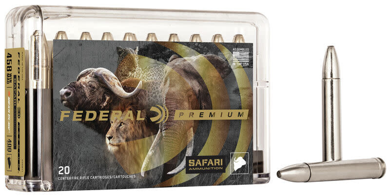 Federal Premium 458 Win Magnum 400 Grain Trophy Bonded Bear Claw (20 Rounds)