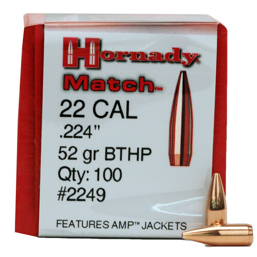 Hornady Match 22 Cal 52 Grain BTHP (100 Count)