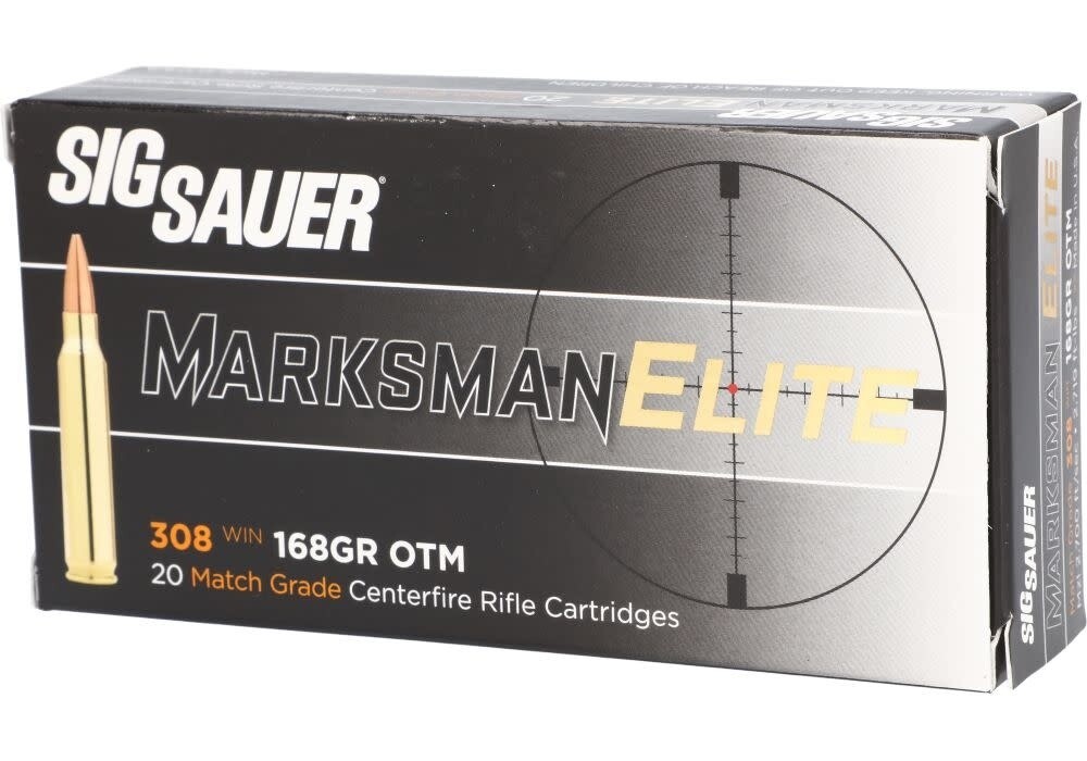 Sig Sauer 308 Win Marksman Elite 168 Grain OTM (20 Cartridges)