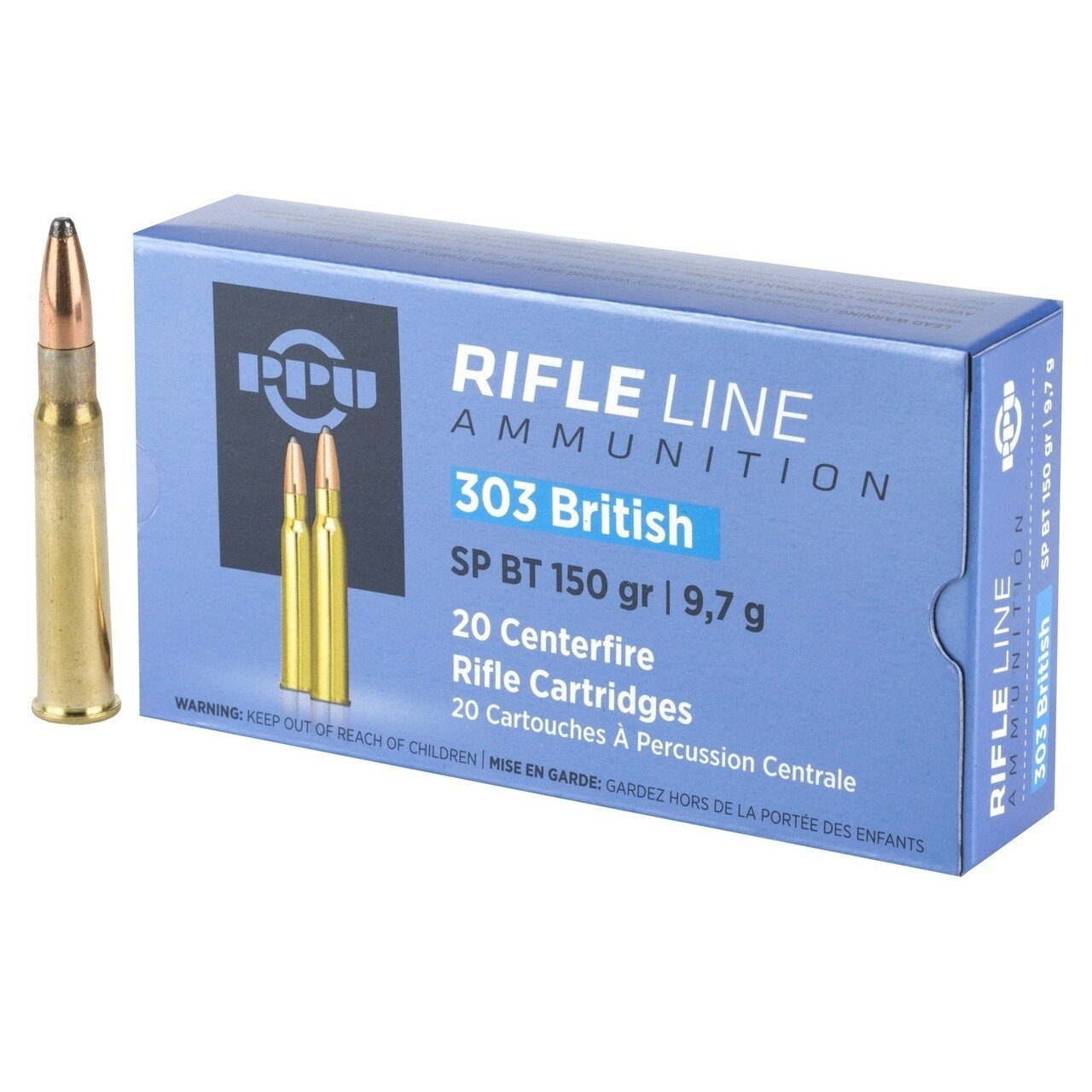 PPU Rifle Line 303 British 150 Grain SP BT (20 Rounds)