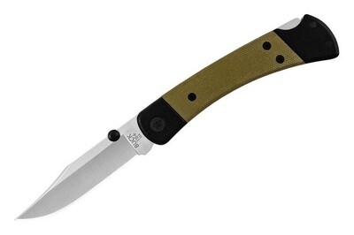 Buck Knives Hunter Sport Pro OD Green Micarta Handle Folding Knife