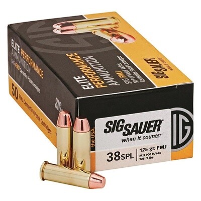 Sig Sauer 38 Special 125 Grain FMJ (50 Rounds)