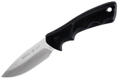 Buck Knives Bucklite Max II Large Black Rubber Handle Fixed Blade Gut Hook w/Sheath