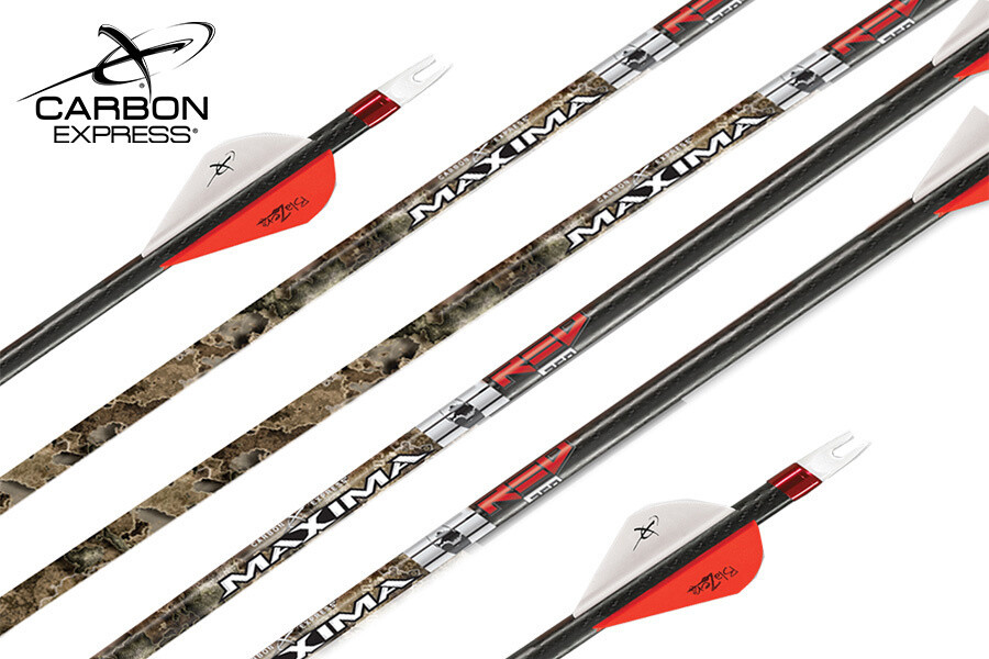Carbon Express Maxima Red Mossy Oak Contour SD Red Zone Arrows 250 .400 Spine