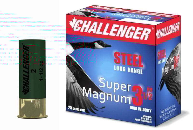 Challenger 12 Gauge 3 1/2&quot; Super Magnum Steel #1 (25 Rounds)