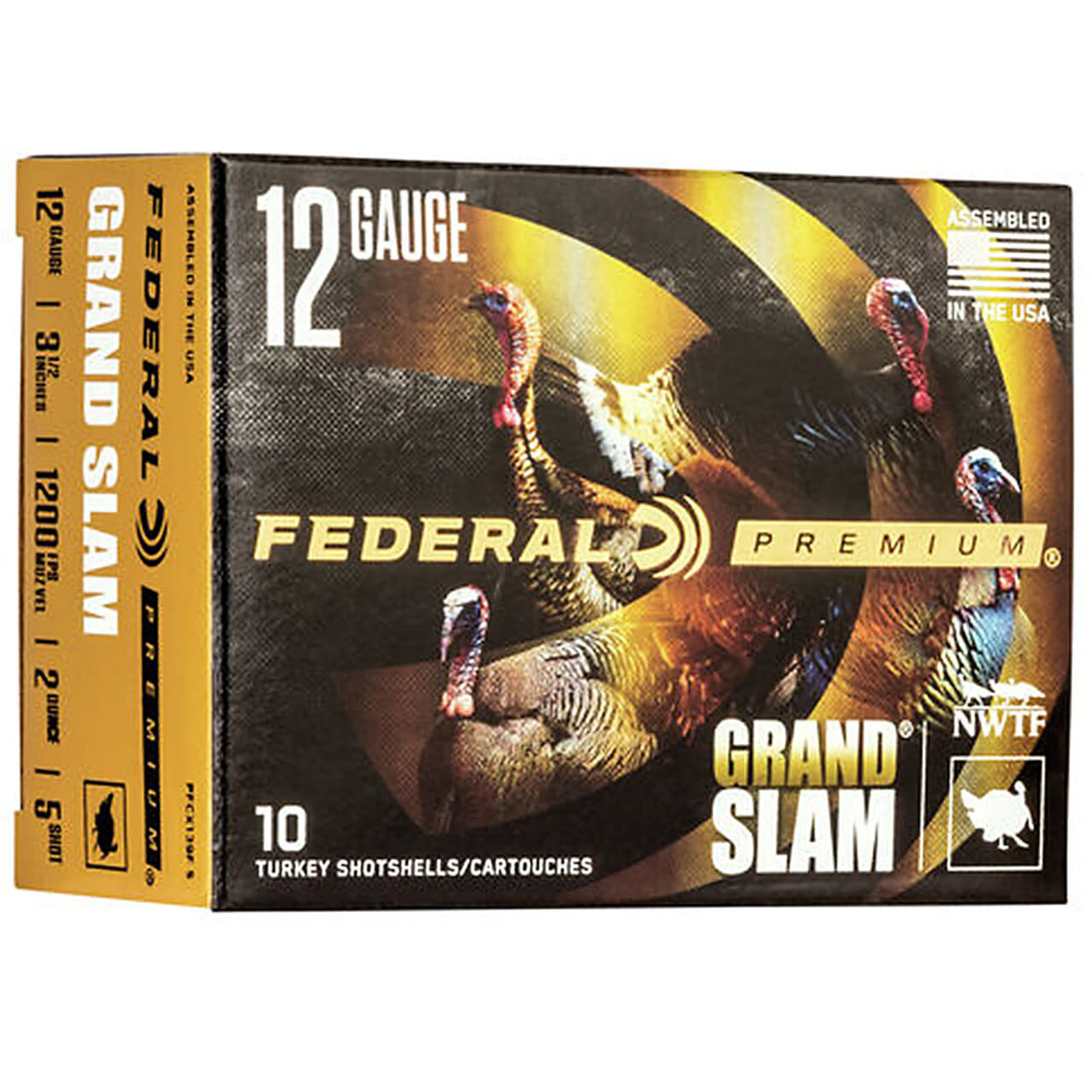 Federal Premium Grand Slam 12 Gauge 3&quot; 1 3/4 oz #5 Shot Turkey (10 Rounds)