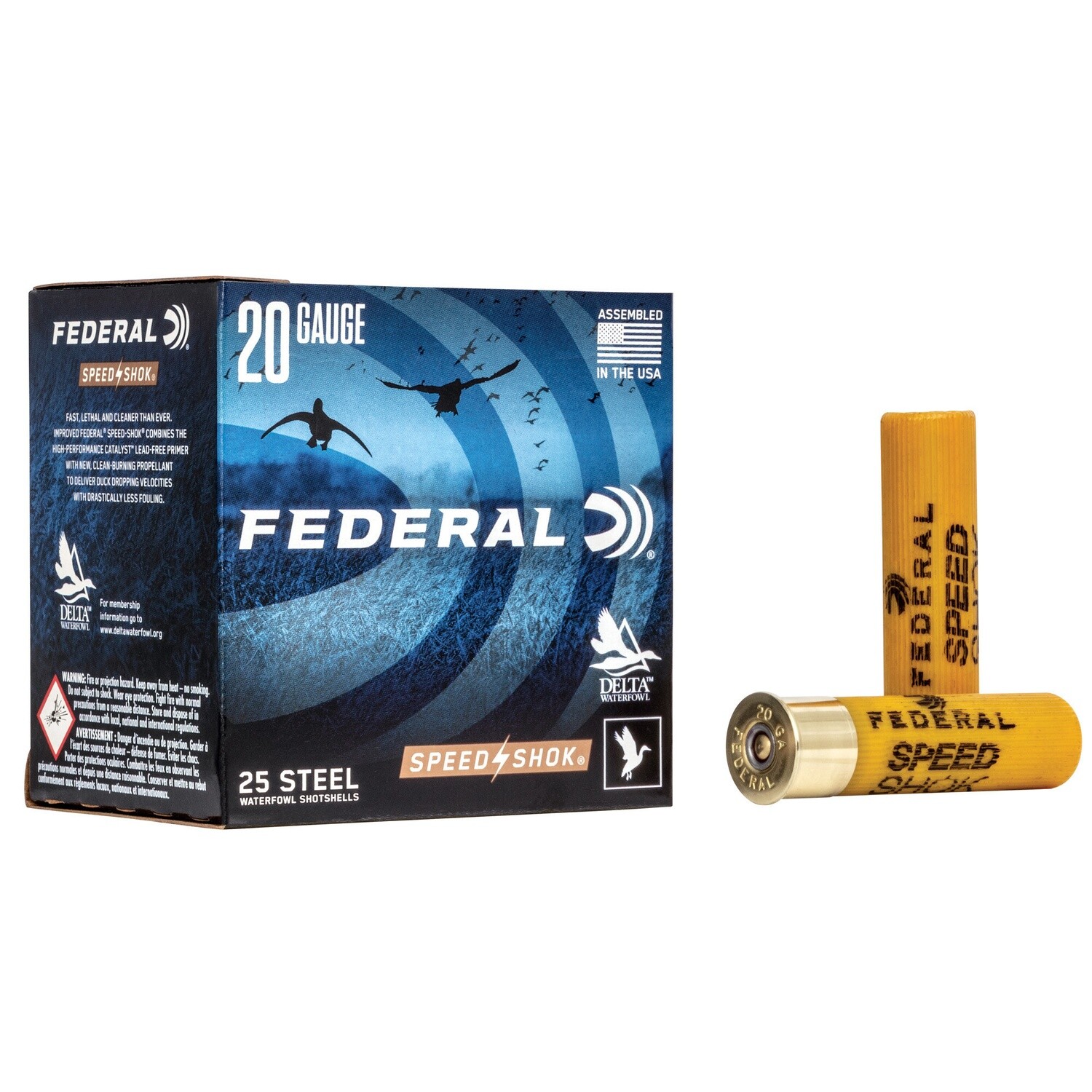 Federal Speed Shok 20 Gauge 3" 7/8 oz #4 Steel (25 Rounds)
