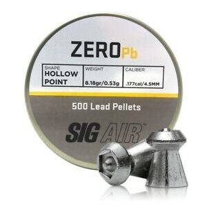 Sig Sauer Zero Pb Pellet .177 Hollow Point 8.18 Grain (500 Count)