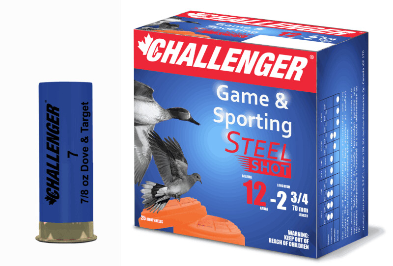 Challenger 12 Gauge 2 3/4" Steel Shot #7 (25 Rounds)