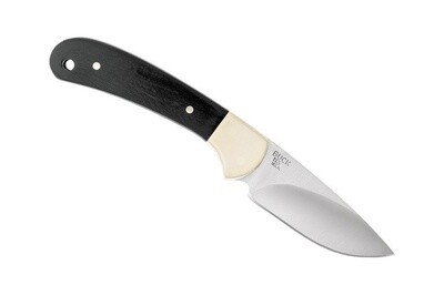 Buck Knives Small Skinner Ebony w/Brass Bolster Satin Finish Fixed Blade Leather Sheath
