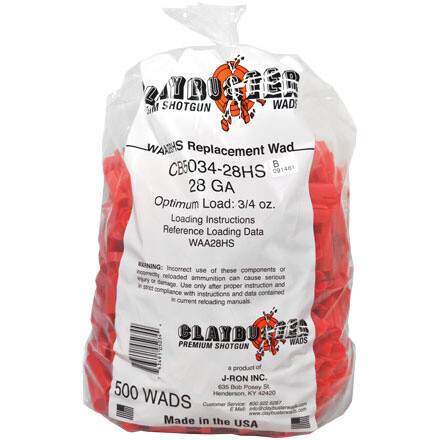 Claybuster WAA28HS Replacement Wads (500 Count)