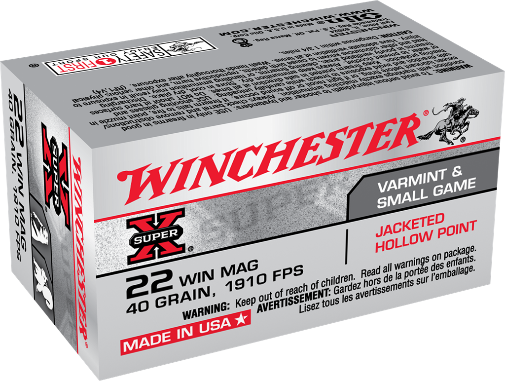 Winchester Super X 22 Win Mag 40 Grain 1910 FPS