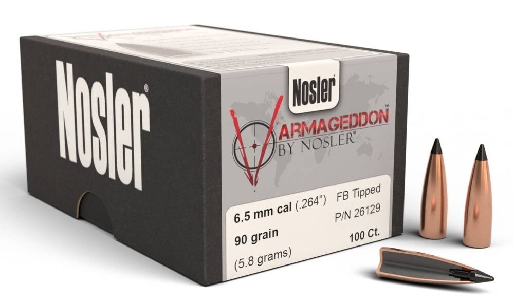 Nosler Varmageddon 6.5 mm 90 Grain .264" FB Tipped (100 Count)