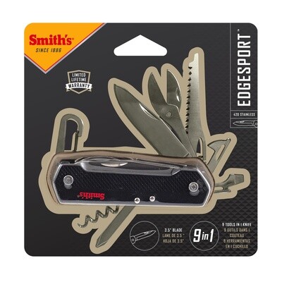 Smith's Edgesport 9 Tools in 1 Knife Multitool