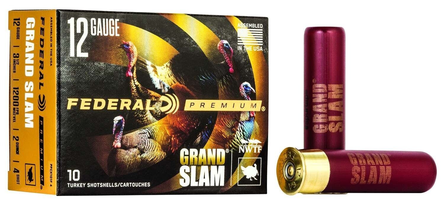 Federal Premium Grand Slam 12 Gauge 3 1/2&quot; #4 Turkey (10 Rounds)