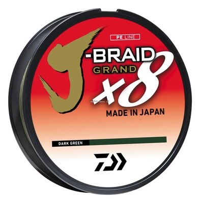 Daiwa J-Braid Grand X8 65 lb 150 Yard Dark Green