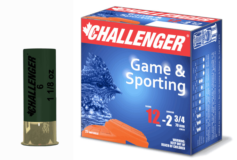 Challenger Game &amp; Sporting 12 Gauge 2 3/4&quot; #4 (25 Rounds)