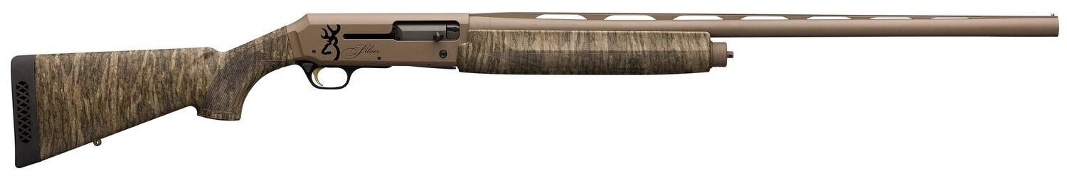 Browning Silver Field 12 Gauge 3.5&quot; Chamber FDE Mossy Oak Bottomlands 28&quot; Barrel Semi-Auto Shotgun