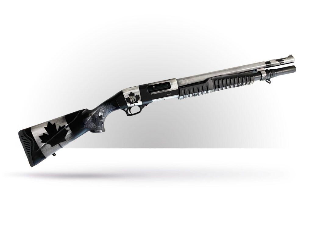 Revolution Armory Mauler 12 Gauge Canadian Flag/Black Pump-Action Shotgun