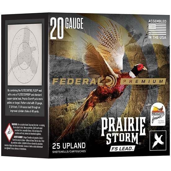Federal Premium Prairie Storm FS Lead 20 Gauge 2 3/4&quot; 1 oz #6 (25 Rounds)