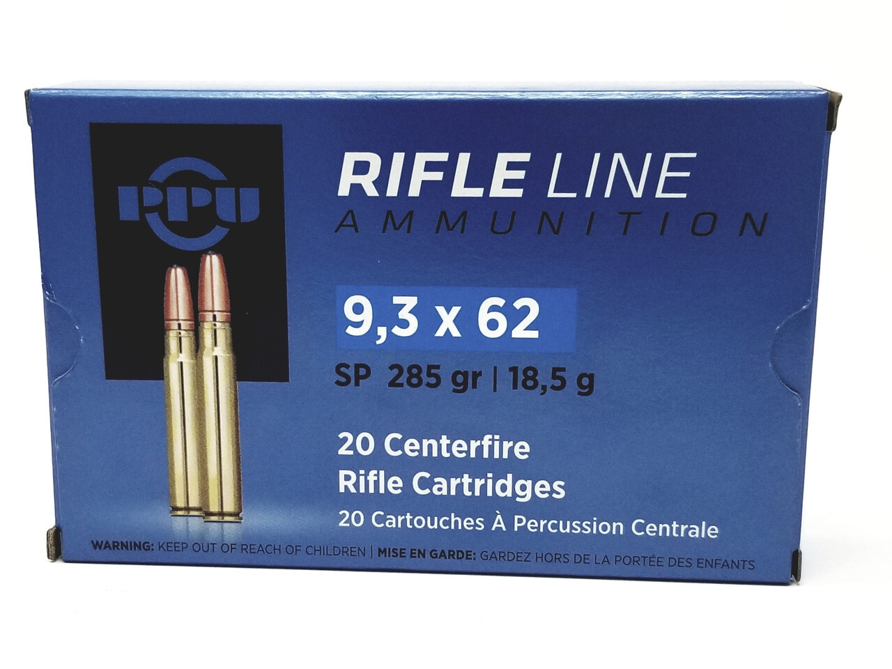 PPU Rifle Line 9.3x62 SP 285 Grain (20 Rounds)