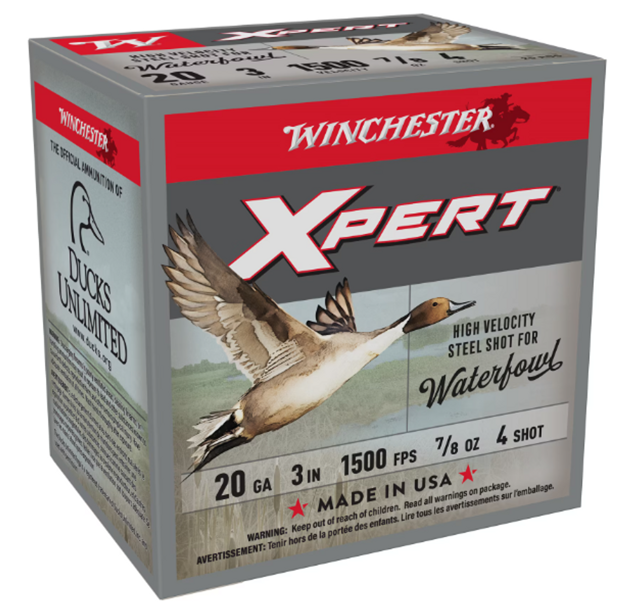 Winchester Xpert 20 Gauge 3" 7/8 oz #4 High Velocity Steel (25 Rounds)