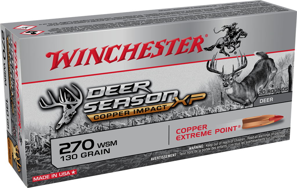 Winchester Deer Season Copper Impact XP 270 WSM 130 Grain (20 Rounds)