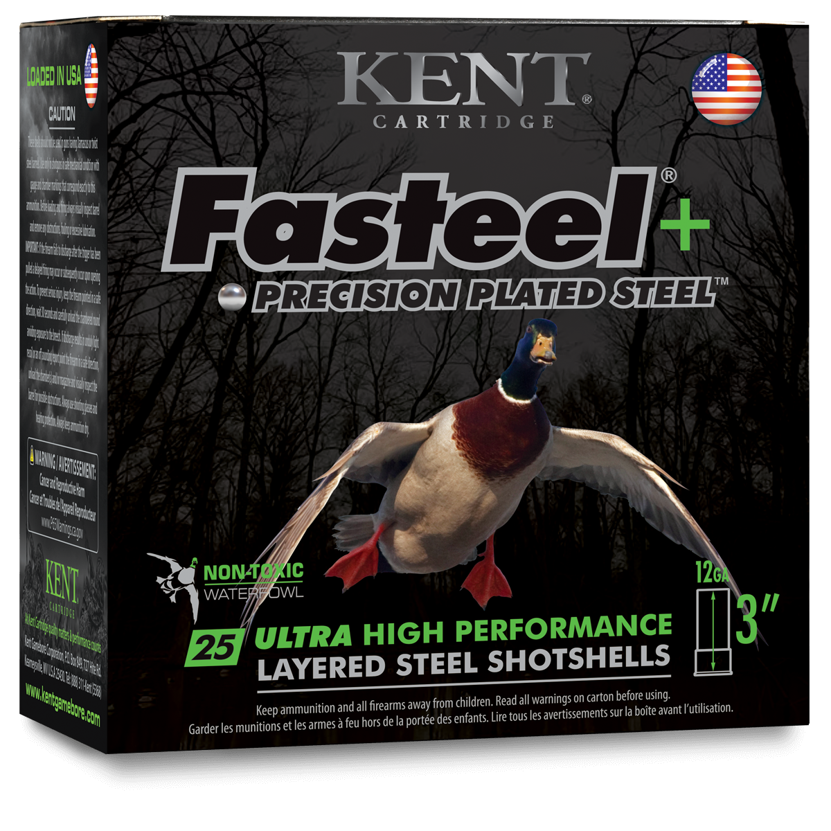 Kent Fasteel+ 12 Gauge 3" 1 1/4 oz BB & 2 (250 Rounds)