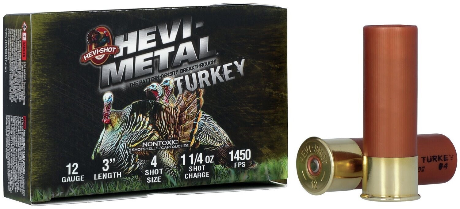 Hevi-Shot Heavy Metal Turkey 12 Gauge 3" #4 (5 Rounds)