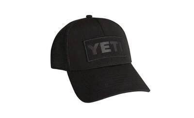 YETI Black On Black Patch Trucker Hat