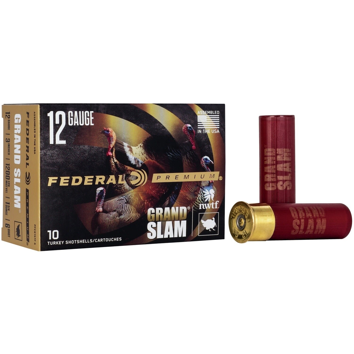 Federal Premium Grand Slam 12 Gauge 3" 1 3/4 oz #6 Shot Turkey (10 Rounds)