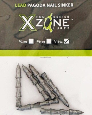 X Zone Lead Pagoda Nail Sinker 1/16 oz (6-Pack)