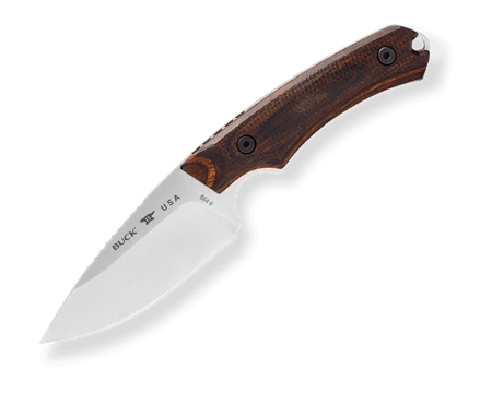 Buck Knives Alpha Hunter Pro Dymalux Walnut Handle Fixed Blade w/ Sheath