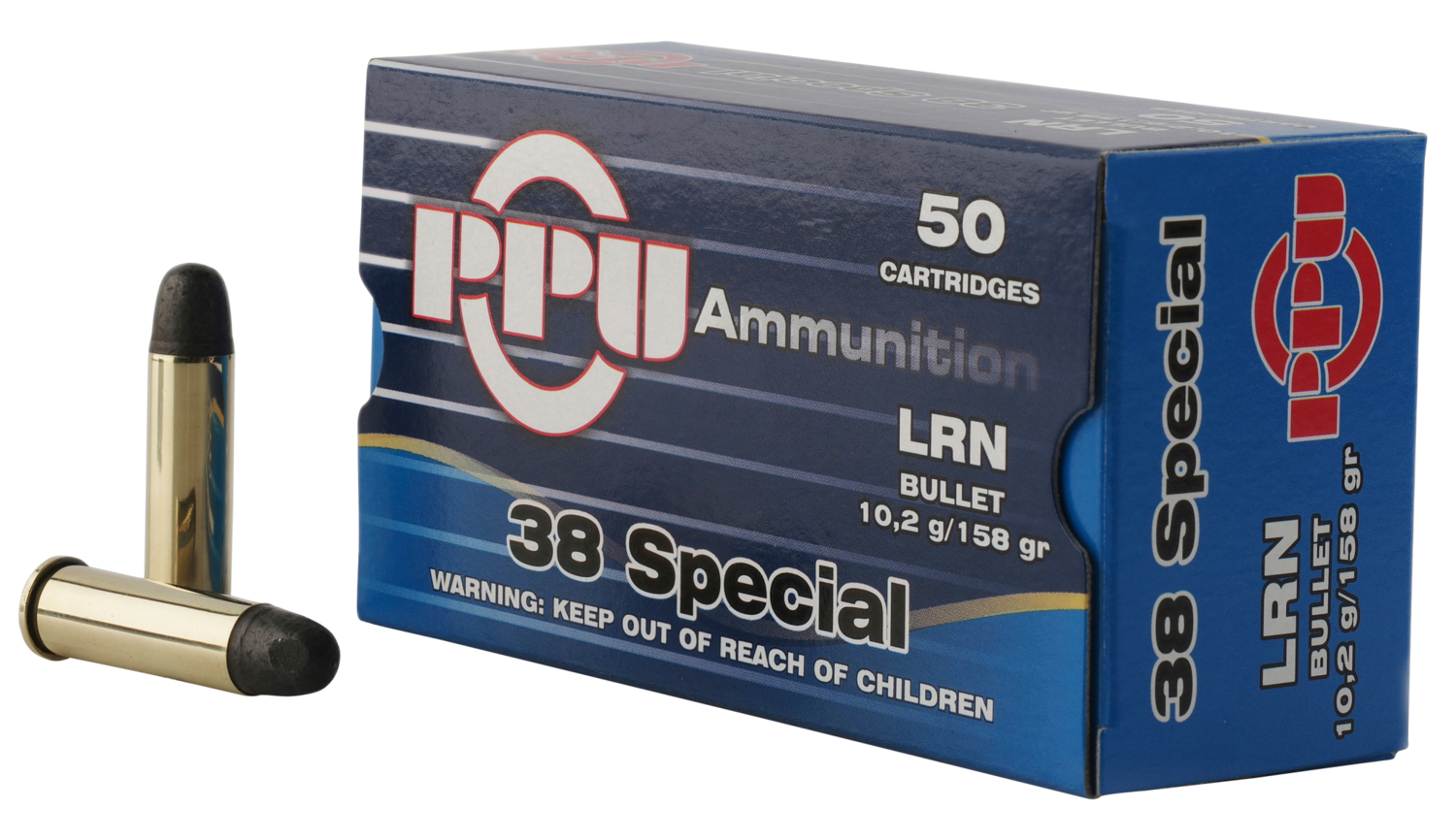 PPU 38 Special LRN 158 Grain (50 Rounds)