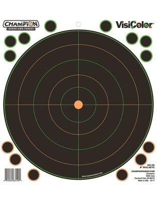 Champion VisiColor Adhesive 8" Bullseye Target (5-Pack)