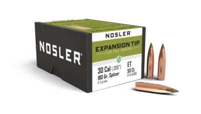 Nosler Expansion Tip 30 Cal. 180 Grain .308" Spitzer (50 Count)