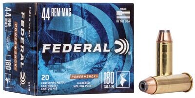 Federal Power-Shok .44 Rem Magnum 180 Grain Jacketed Hollow Point (20 Rounds)