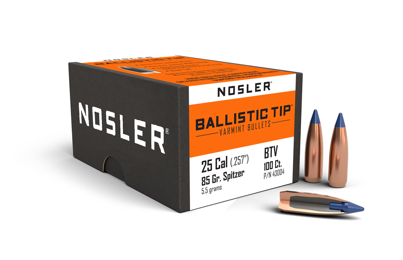 Nosler Ballistic Tip Varmint 25 Cal. 85 Grain Spitzer
